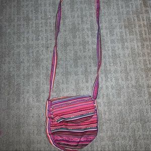 rainbow striped shoulder bag.